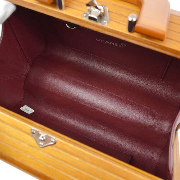 CHANEL 1996 Brown Wooden Vanity Handbag Box 84437 - Picture 8 of 11
